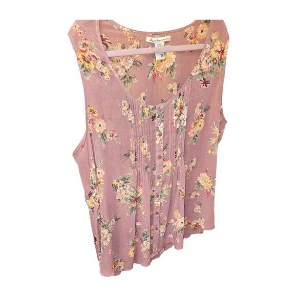 AMERICAN Rag Plus Size Floral Sleeveless Tank Top 2X - Picture 5 of 12